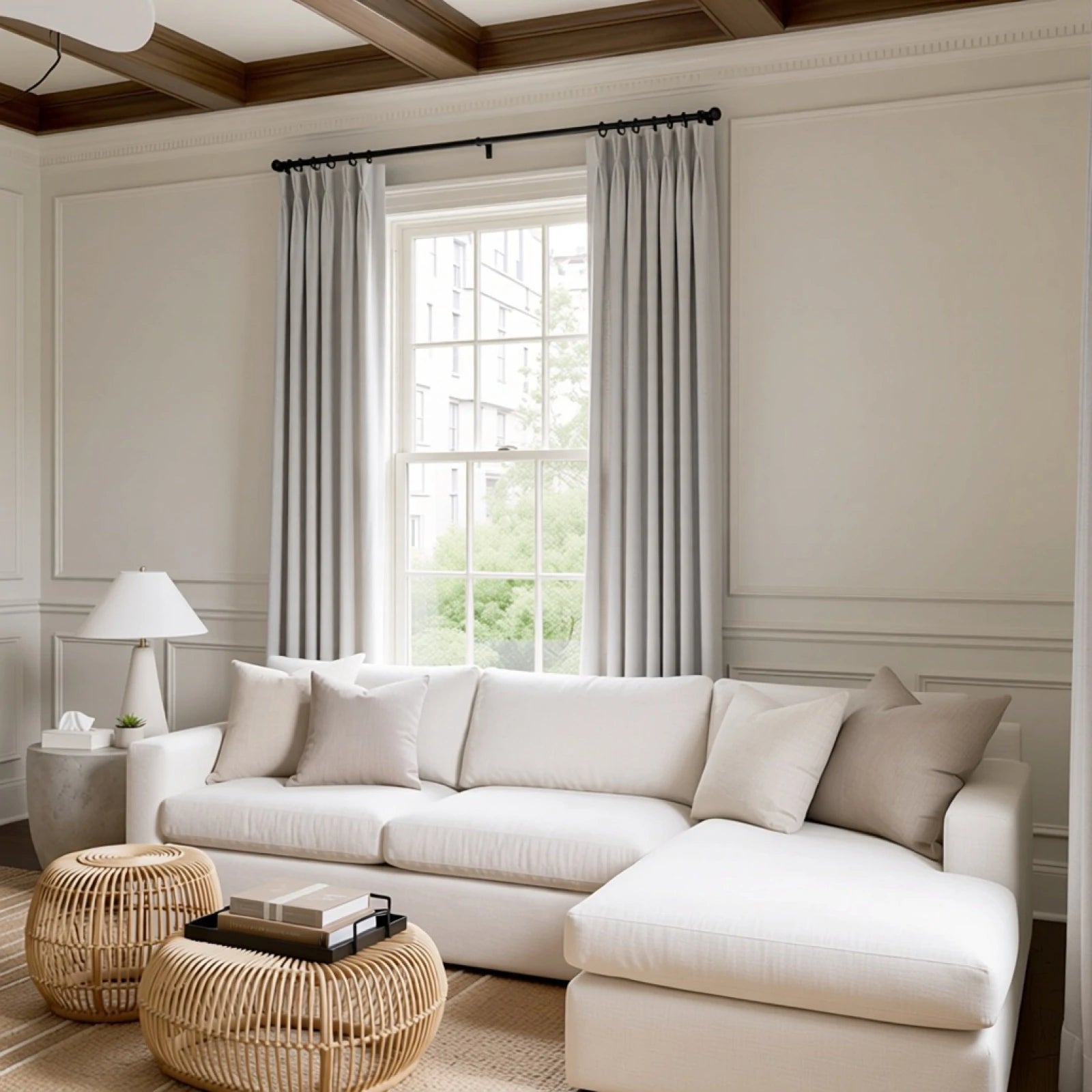 Alex 100% Blackout Linen Look Curtains