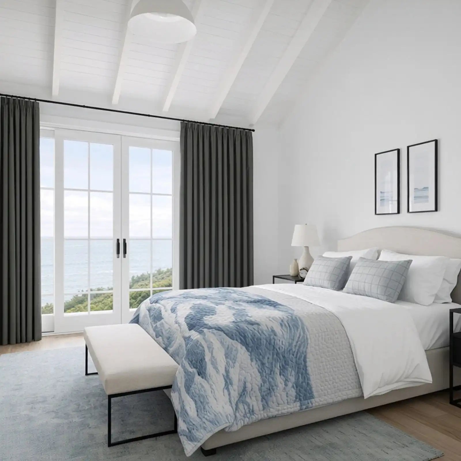 Alex 100% Blackout Linen Look Curtains