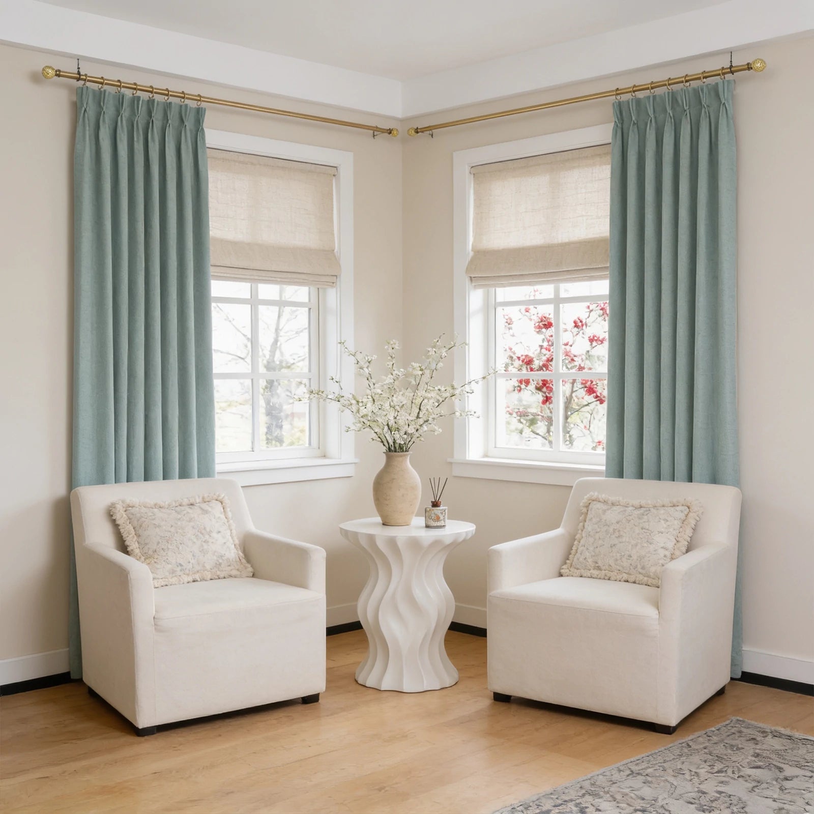 Alex 100% Blackout Linen Look Curtains