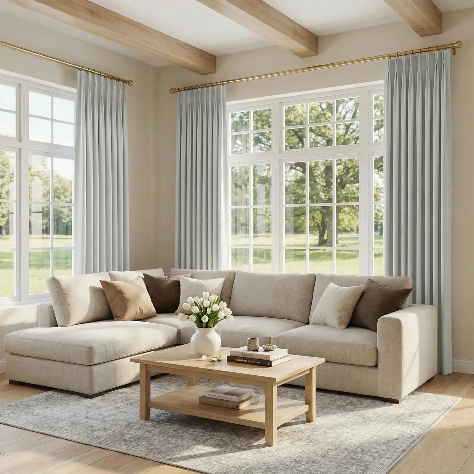 Ash Cotton Linen Blend Curtains