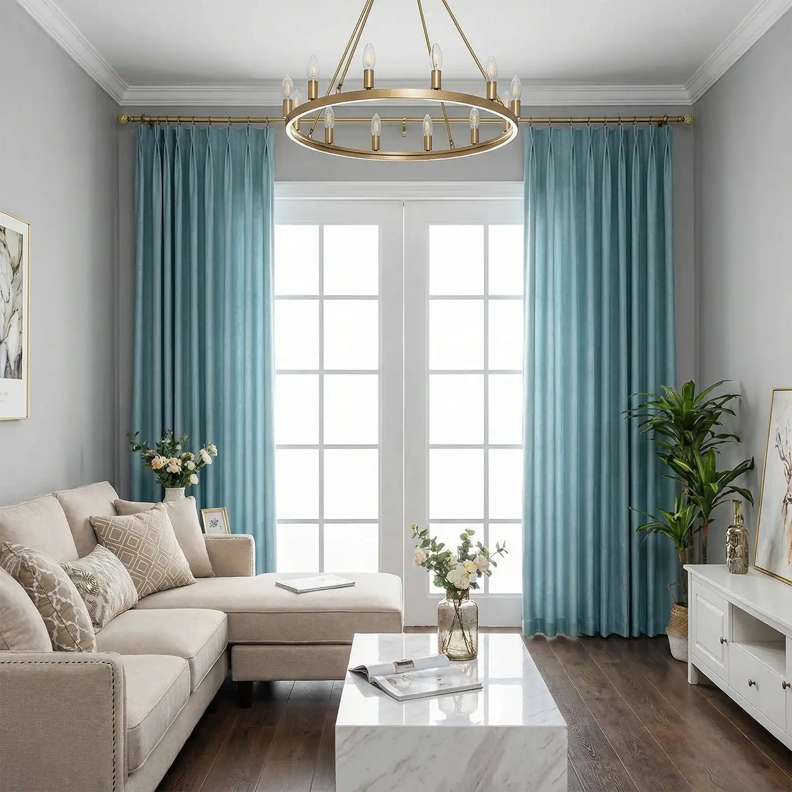 Ash Cotton Linen Blend Curtains