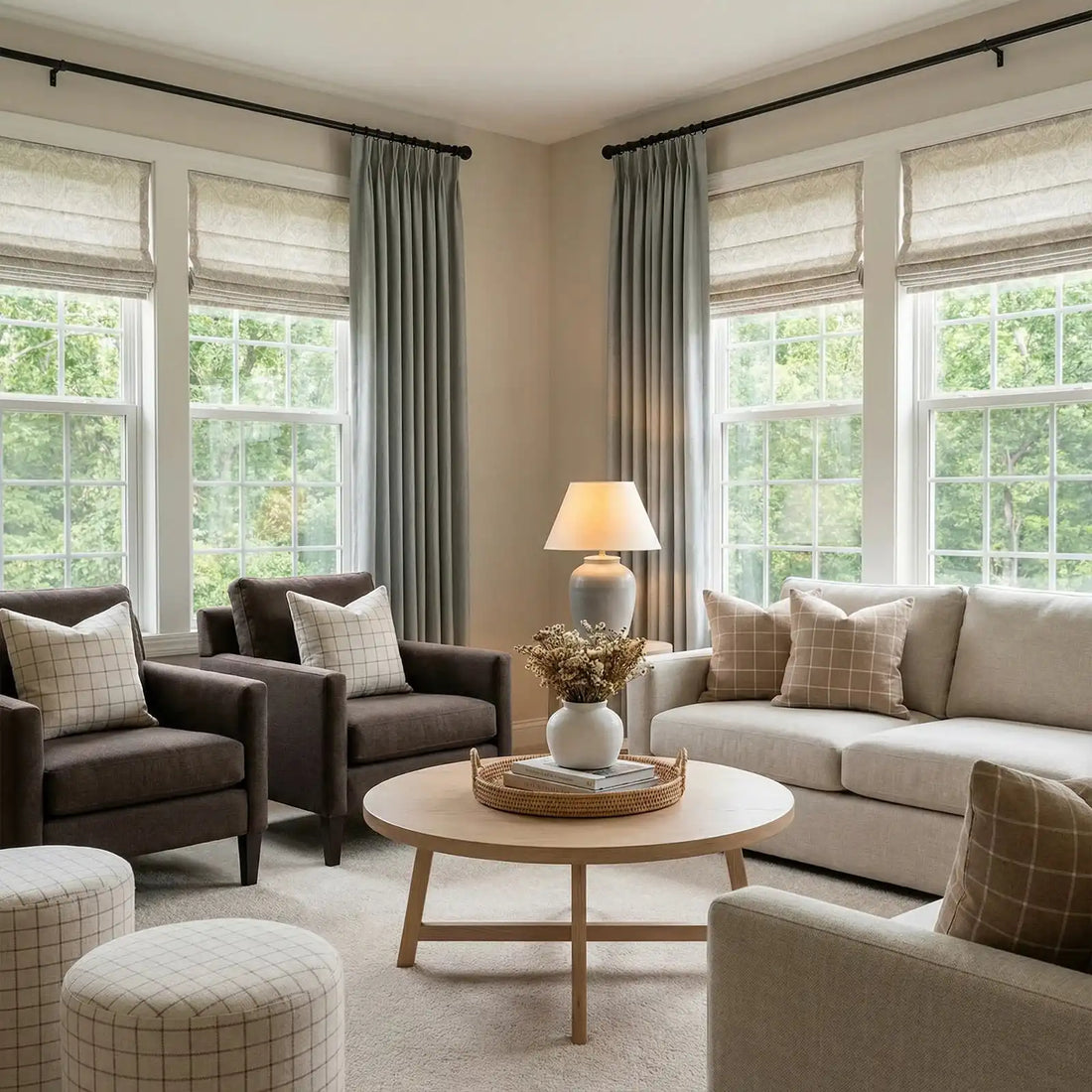 Ash Cotton Linen Blend Curtains