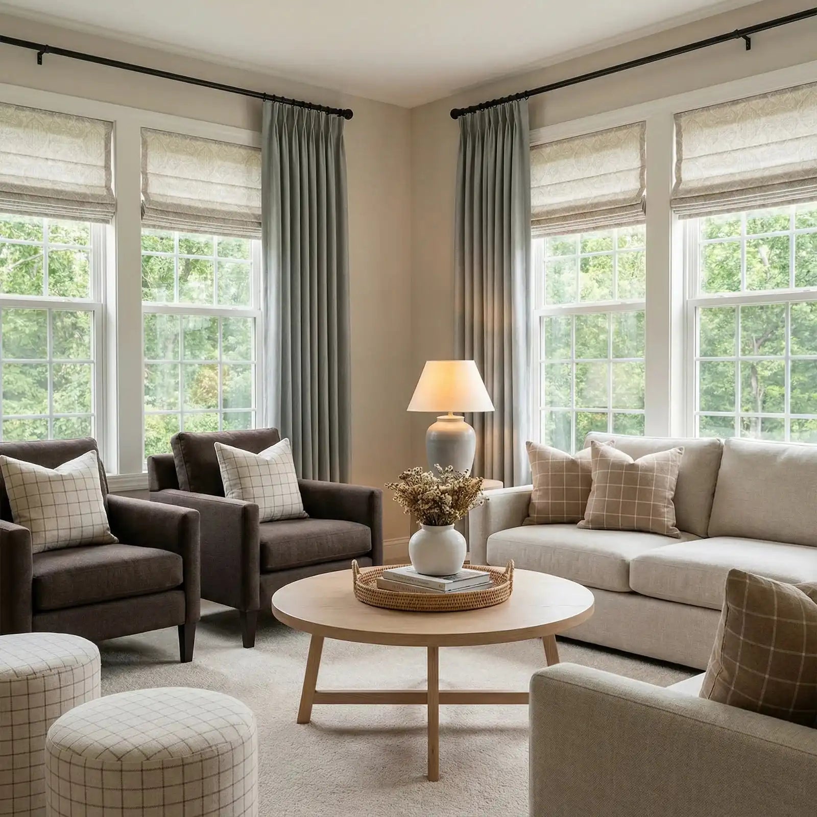 Ash Cotton Linen Blend Curtains