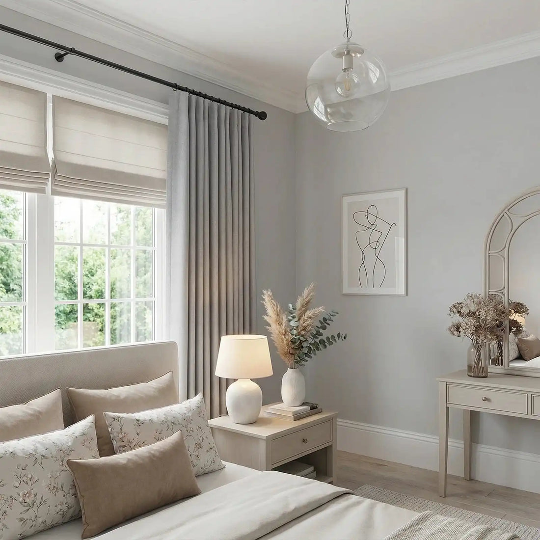 Ash Cotton Linen Blend Curtains