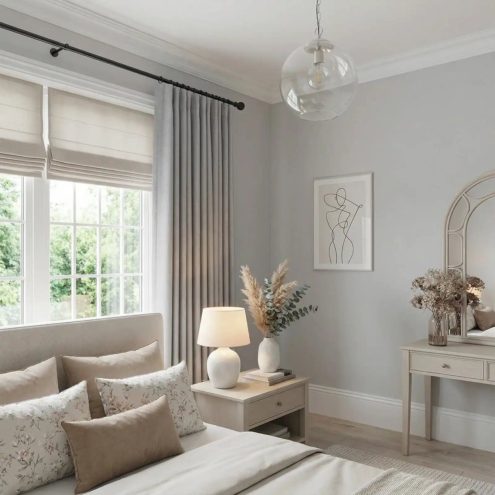 Ash Cotton Linen Blend Curtains