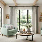 Ash Cotton Linen Blend Curtains