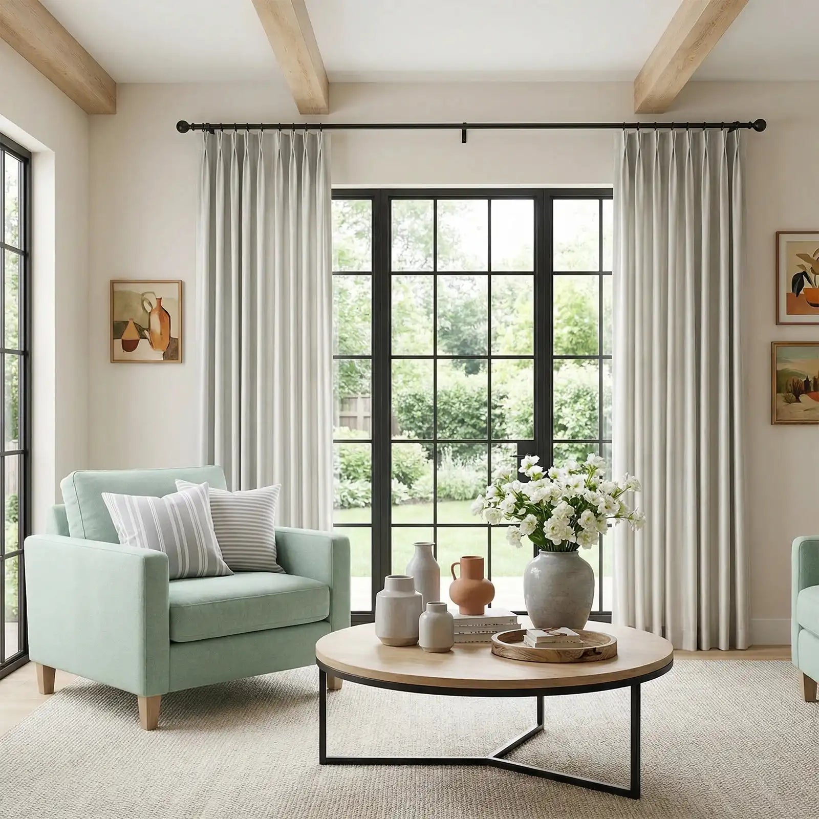 Ash Cotton Linen Blend Curtains