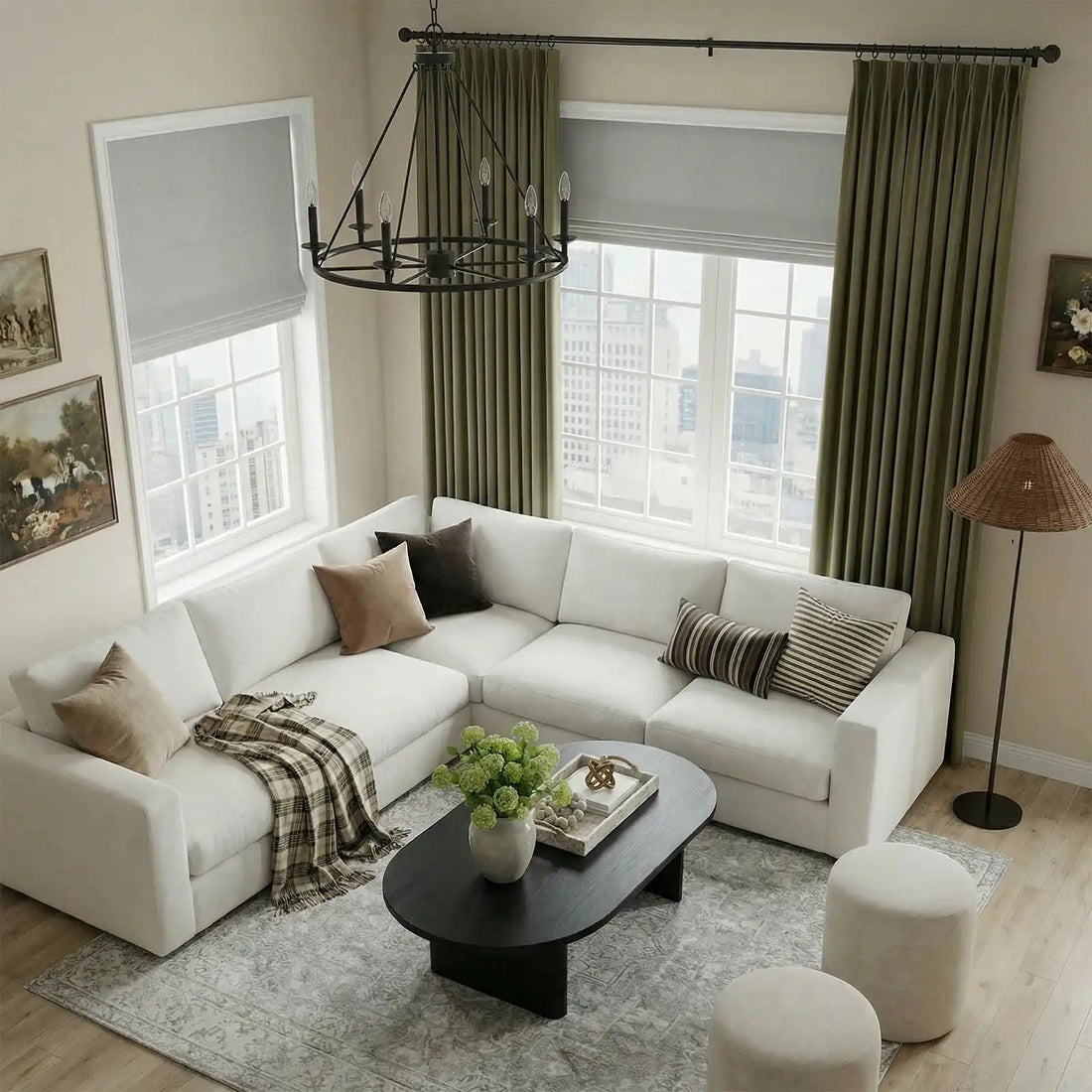 Ash Cotton Linen Blend Curtains