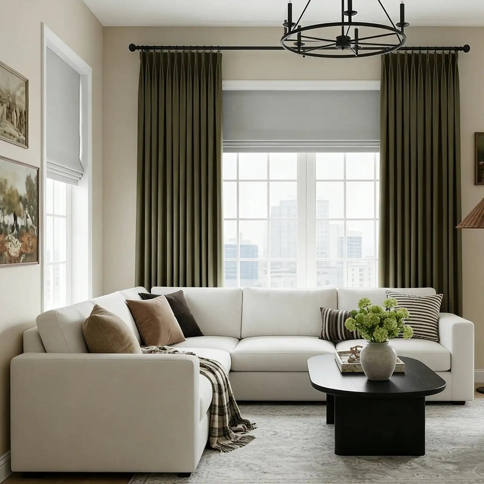 Ash Cotton Linen Blend Curtains