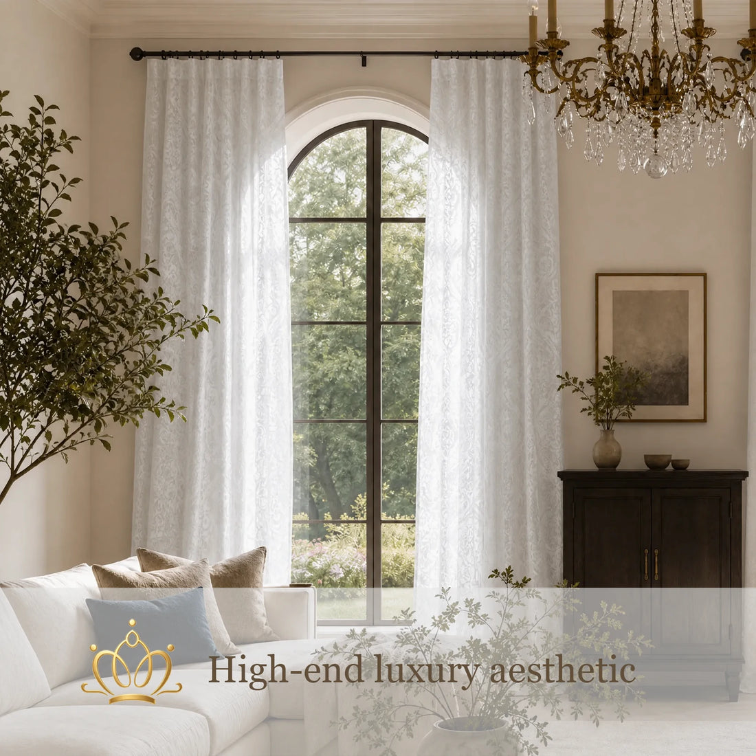 Ashley Cotton Semi Sheer Curtains