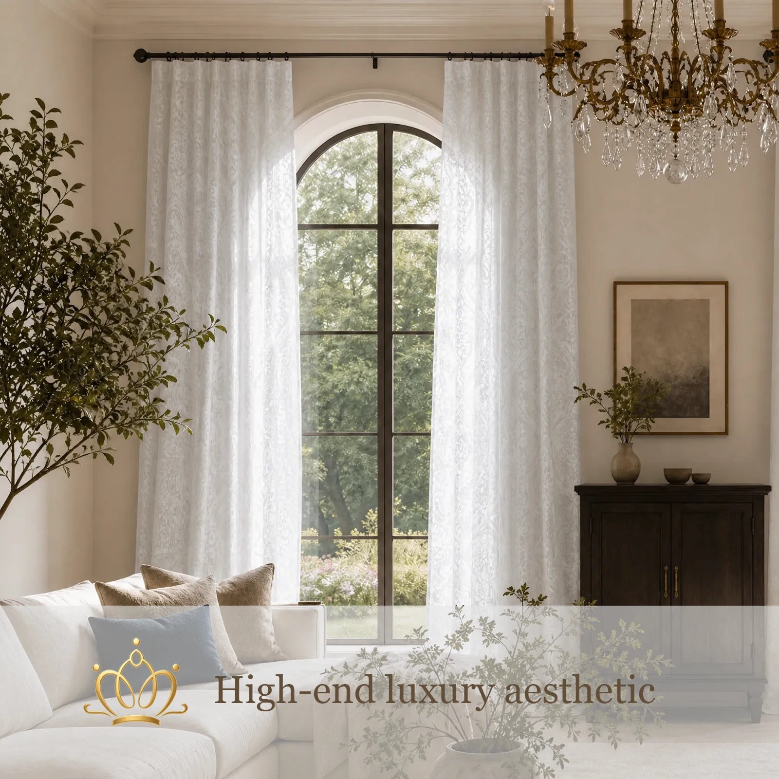 Ashley Cotton Semi Sheer Curtains