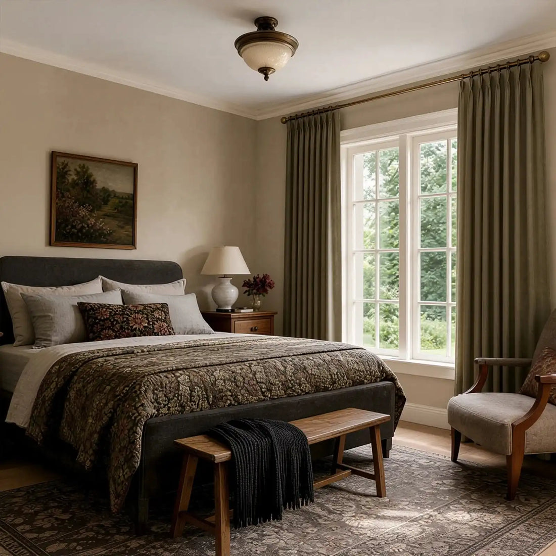 Austin Chenille Feel Curtains