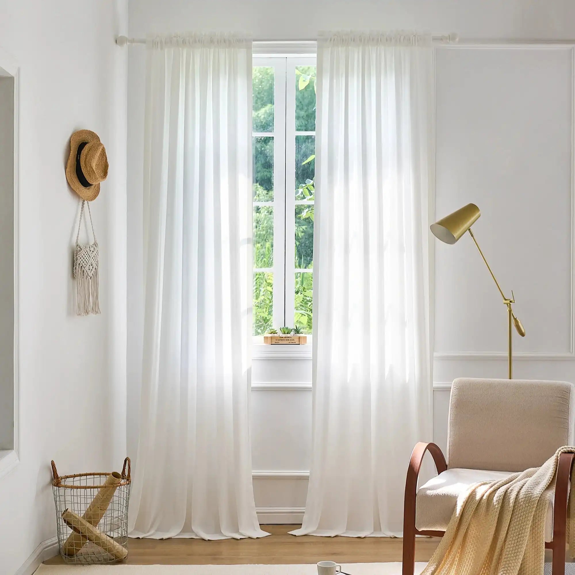Ayla Woven Sheer Curtains