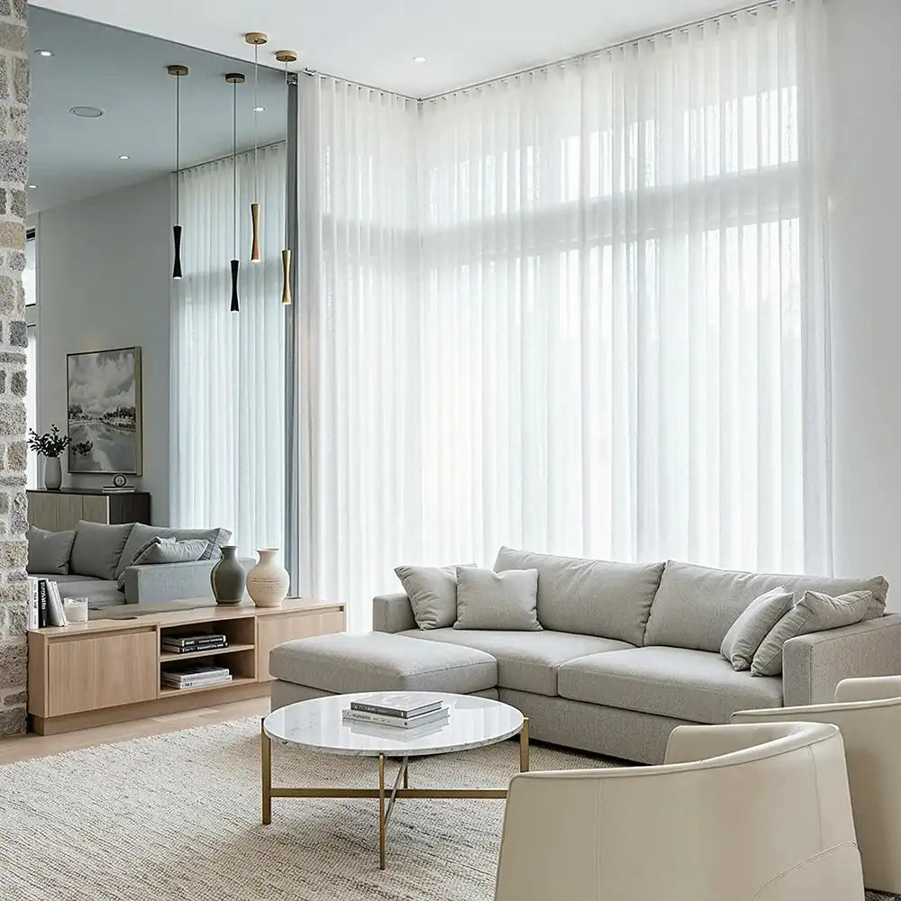 Ayla Woven Sheer Curtains Installation diagram
