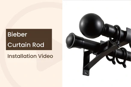 Bieber Rod Pocket Header Style Curtain Installation web