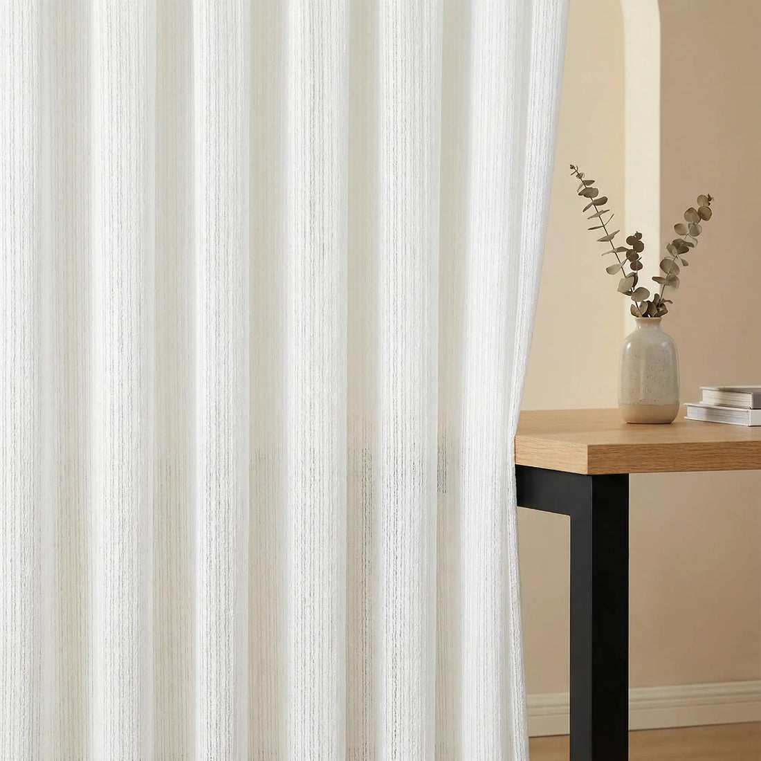 Blair Striped Semi Sheer Curtains