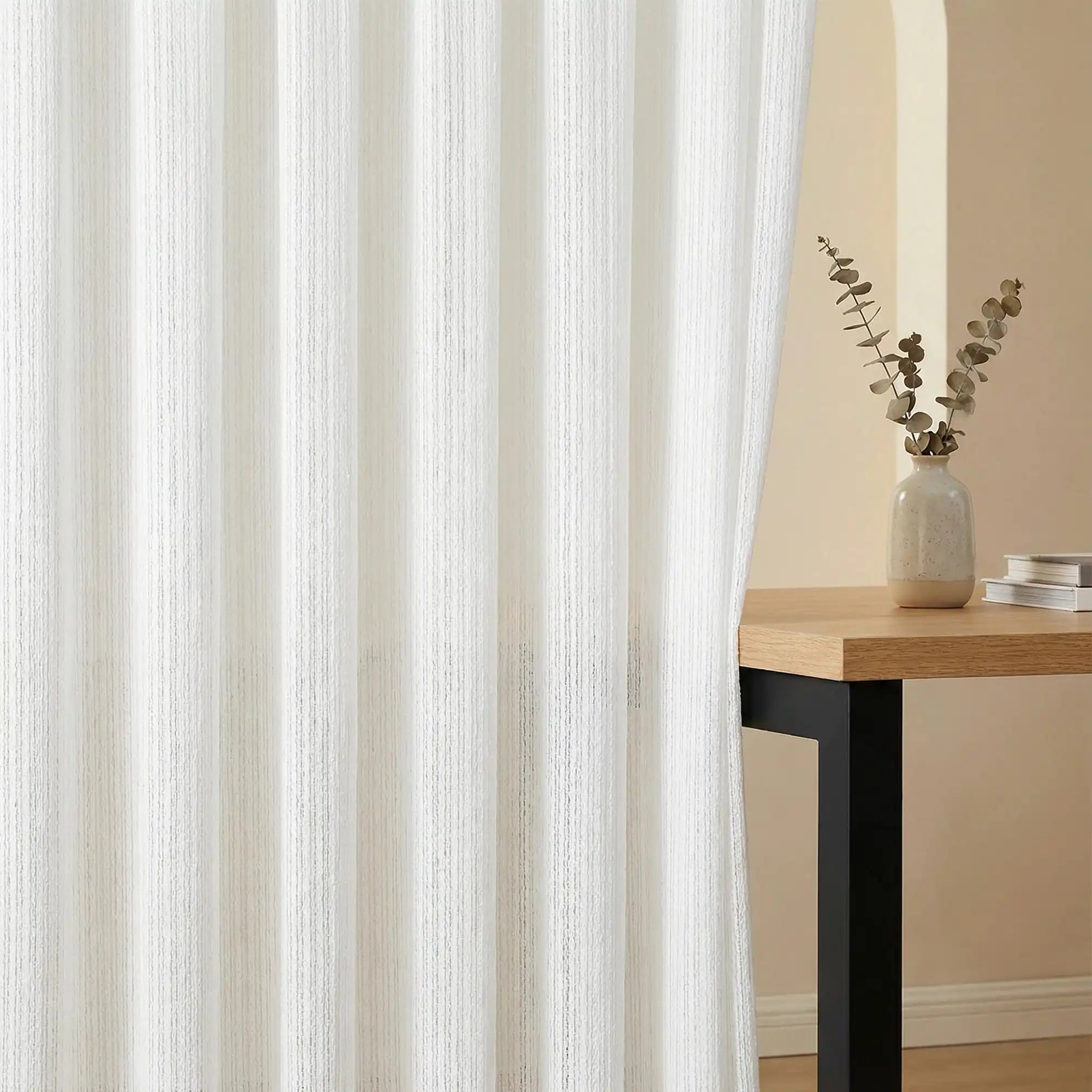 Blair Striped Semi Sheer Curtains