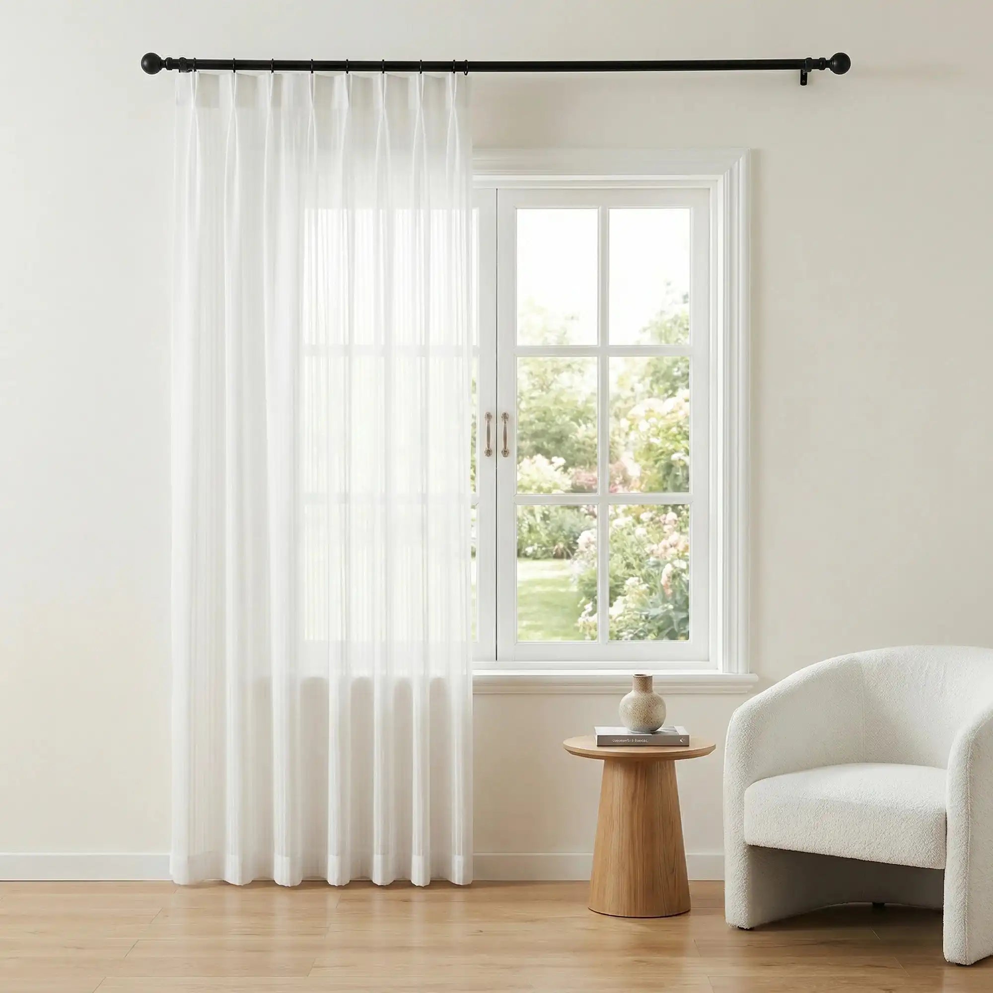 Blair Striped Semi Sheer Curtains