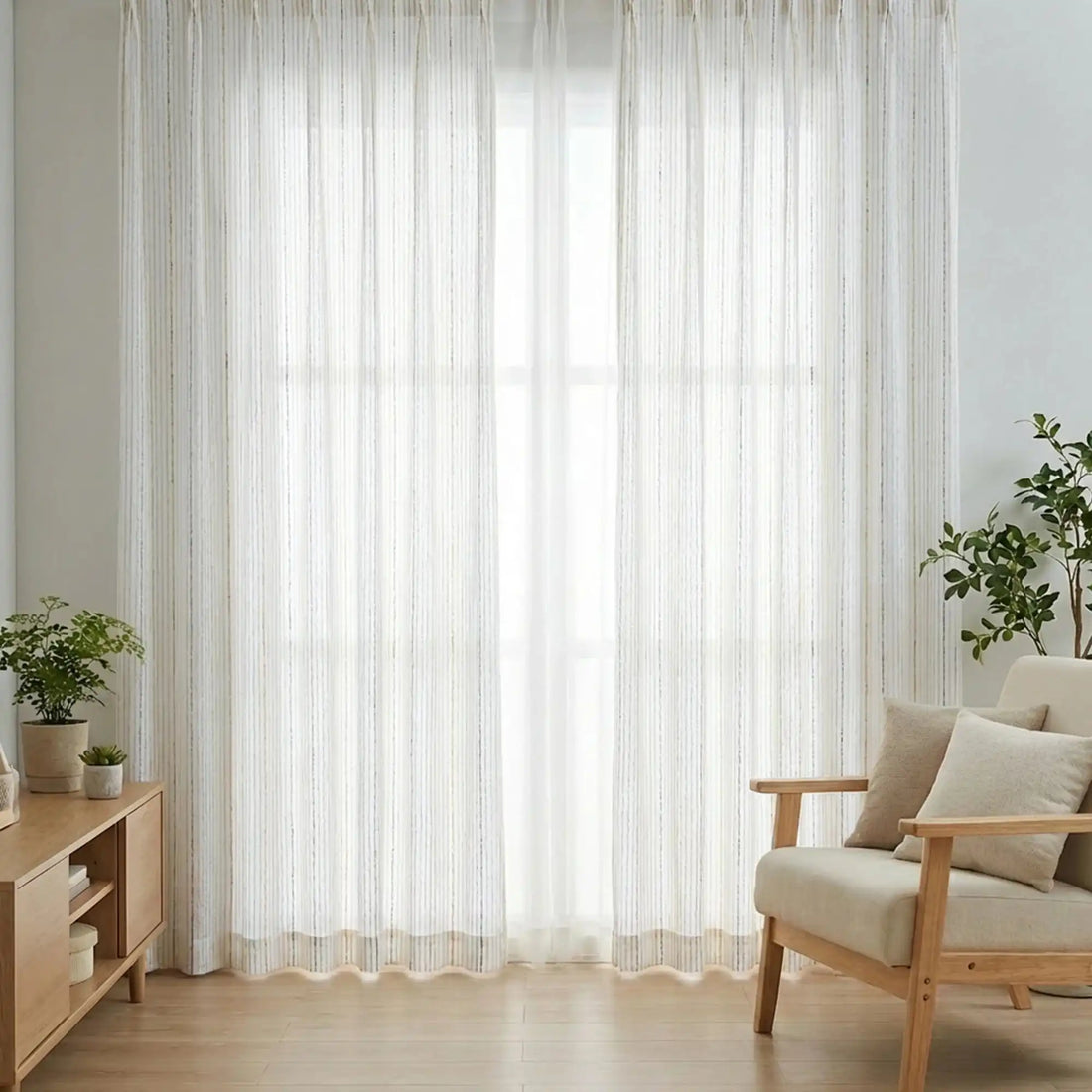 Blair Striped Semi Sheer Curtains