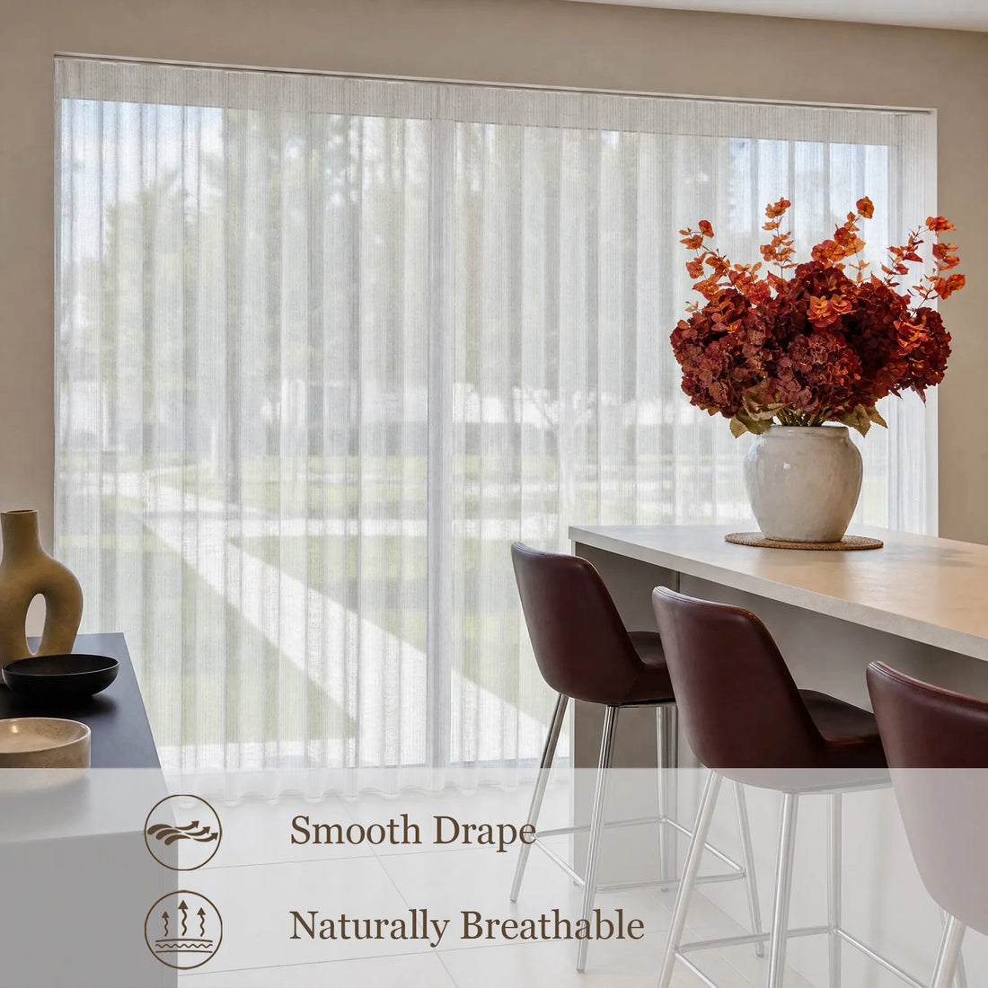 Blair Striped Semi Sheer Curtains