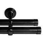 Wall-mounted double curtain rod