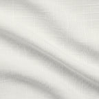 Caleb Custom Curtains Ivory White Fabric Details