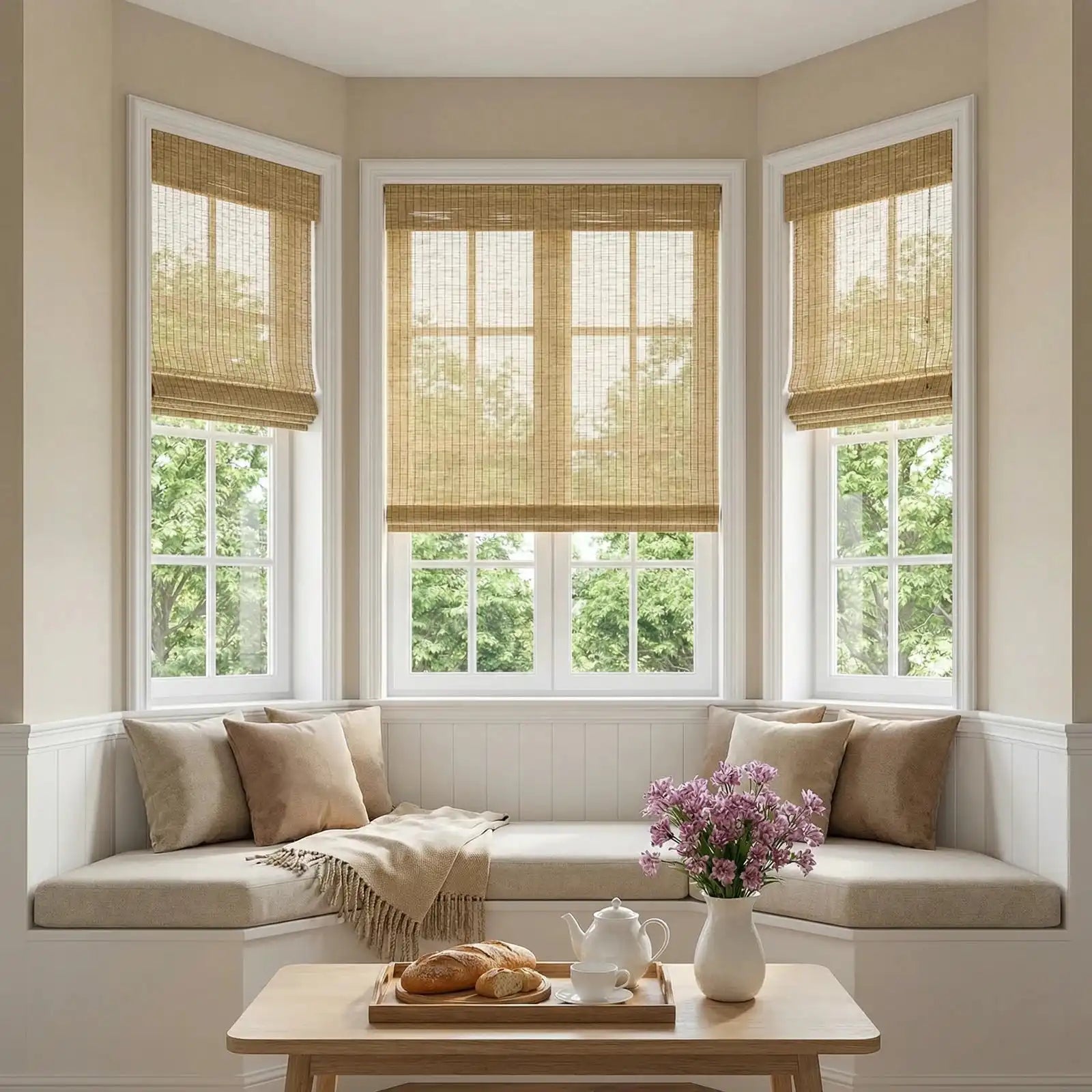 Clyde Natural Ramie Woven Wood Shades