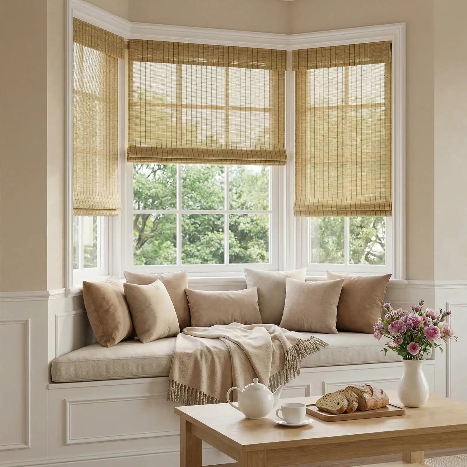 Clyde Natural Ramie Woven Wood Shades