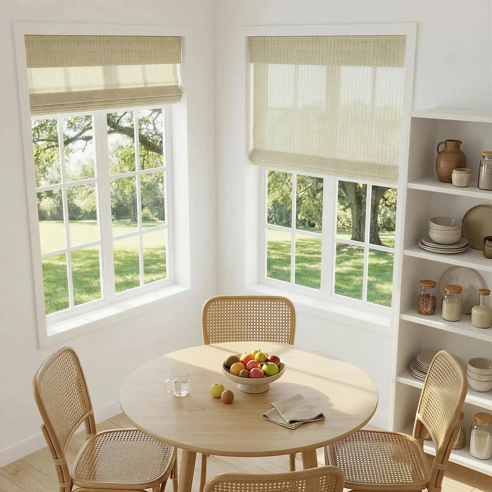 Clyde Natural Ramie Woven Wood Shades