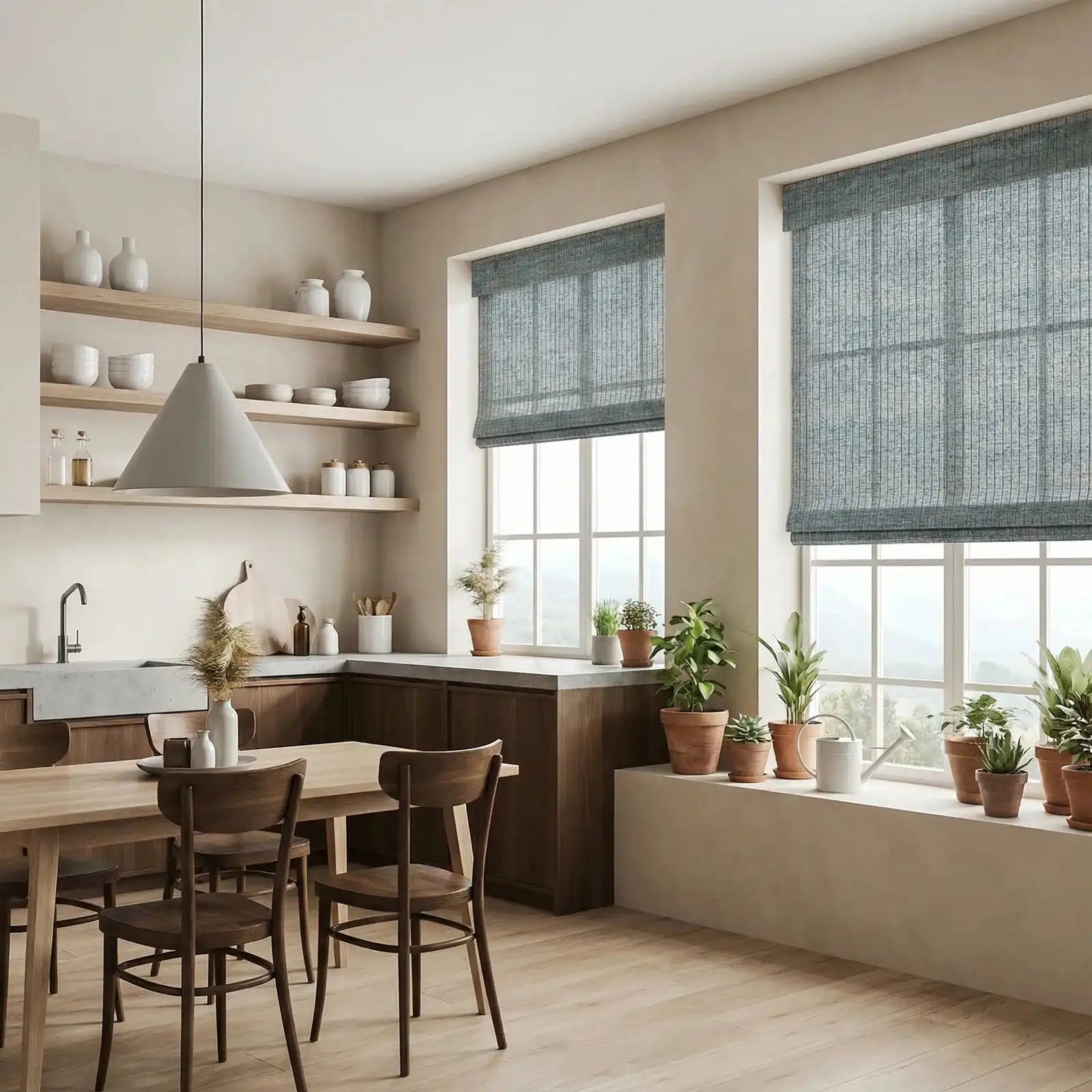 Clyde Natural Ramie Woven Wood Shades