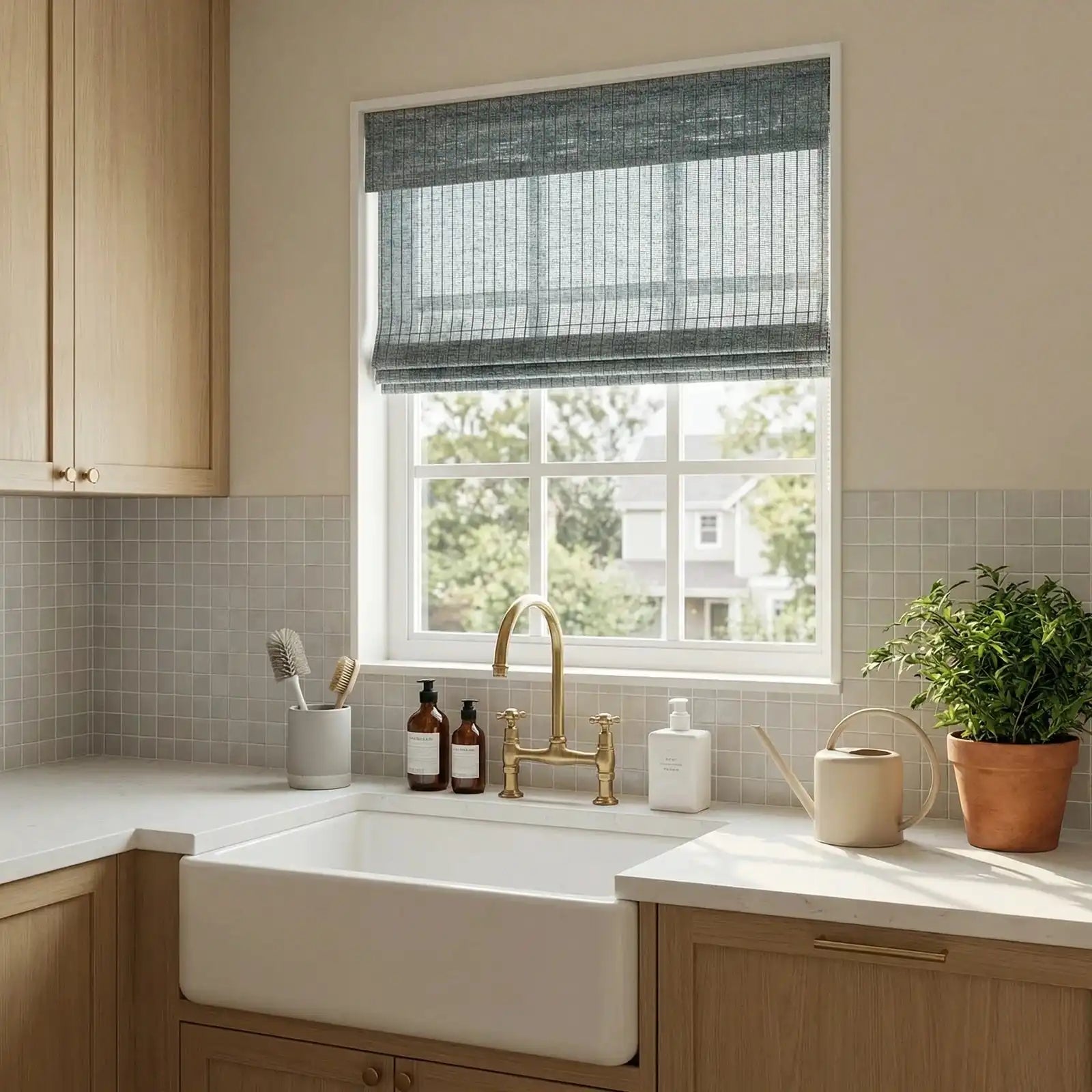 Clyde Natural Ramie Woven Wood Shades