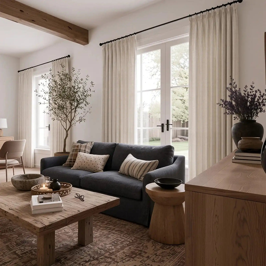 Dale Dimensional Cotton-Linen Textured Curtains