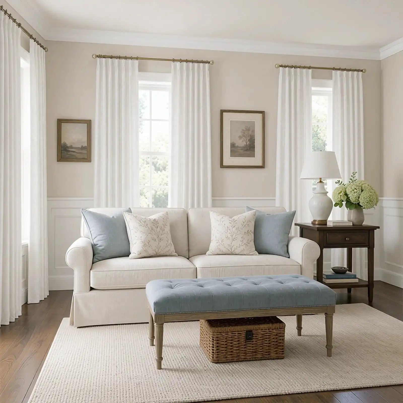 Dune Jacquard Wool-Linen Blend Curtains