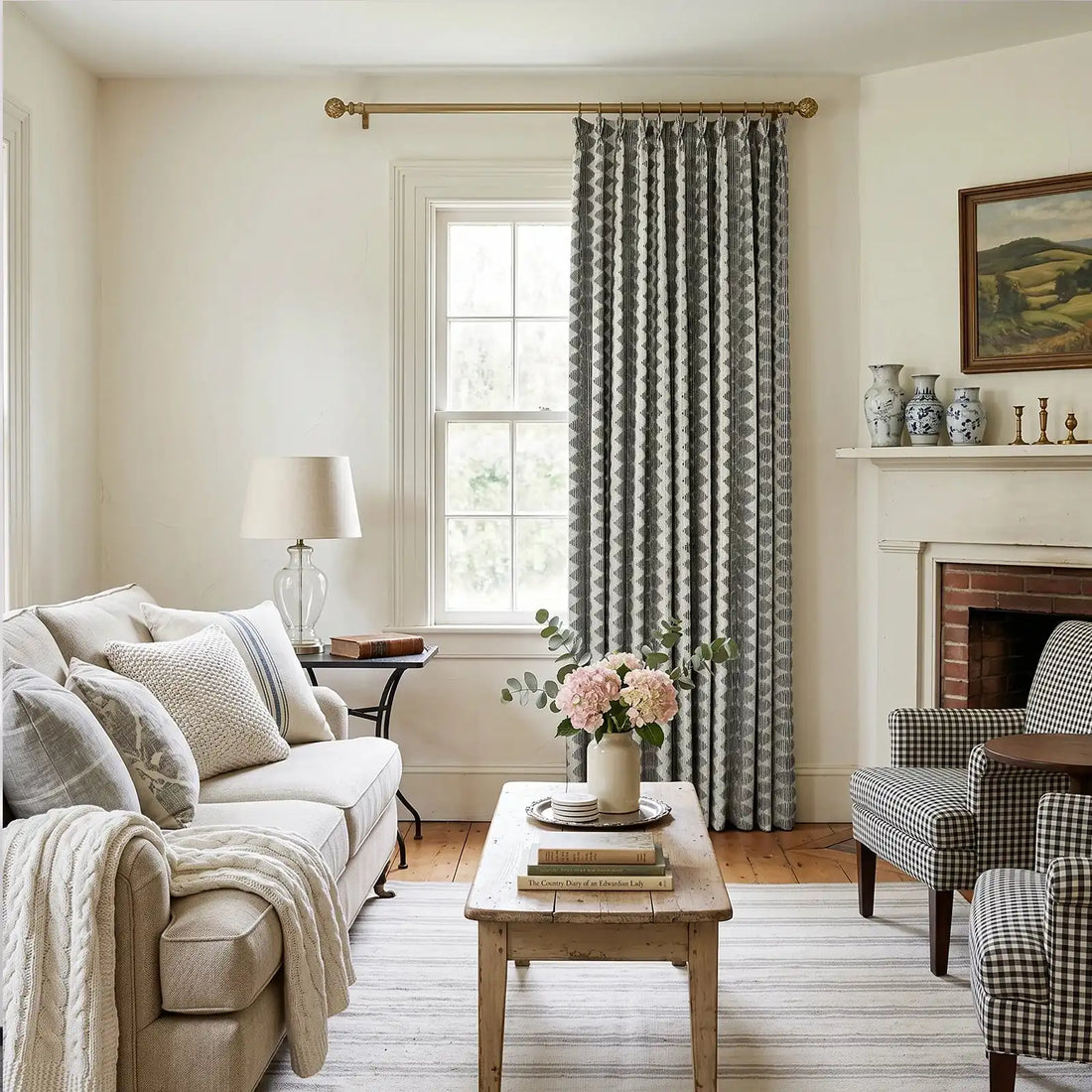 Dune Jacquard Wool-Linen Blend Curtains