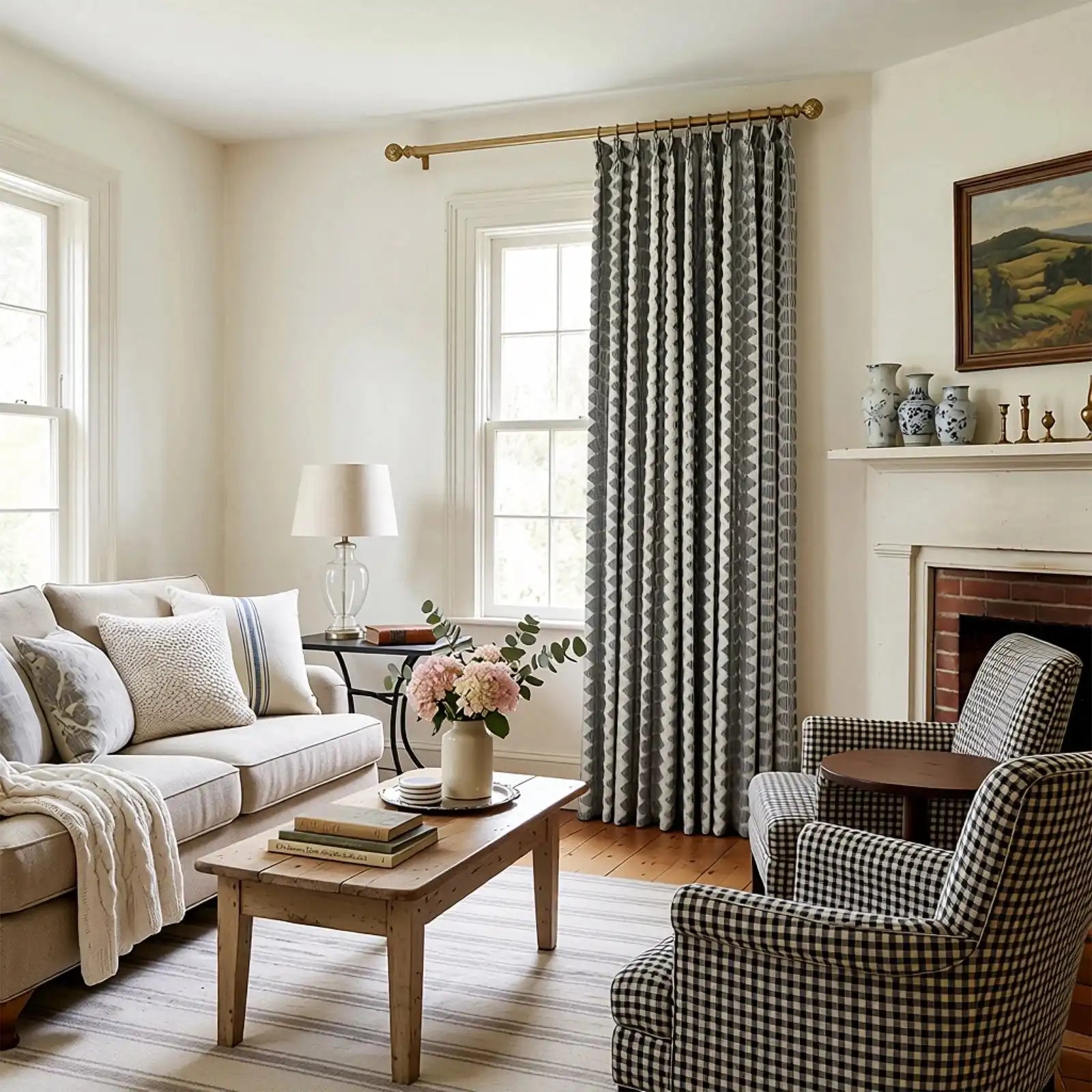 Dune Jacquard Wool-Linen Blend Curtains