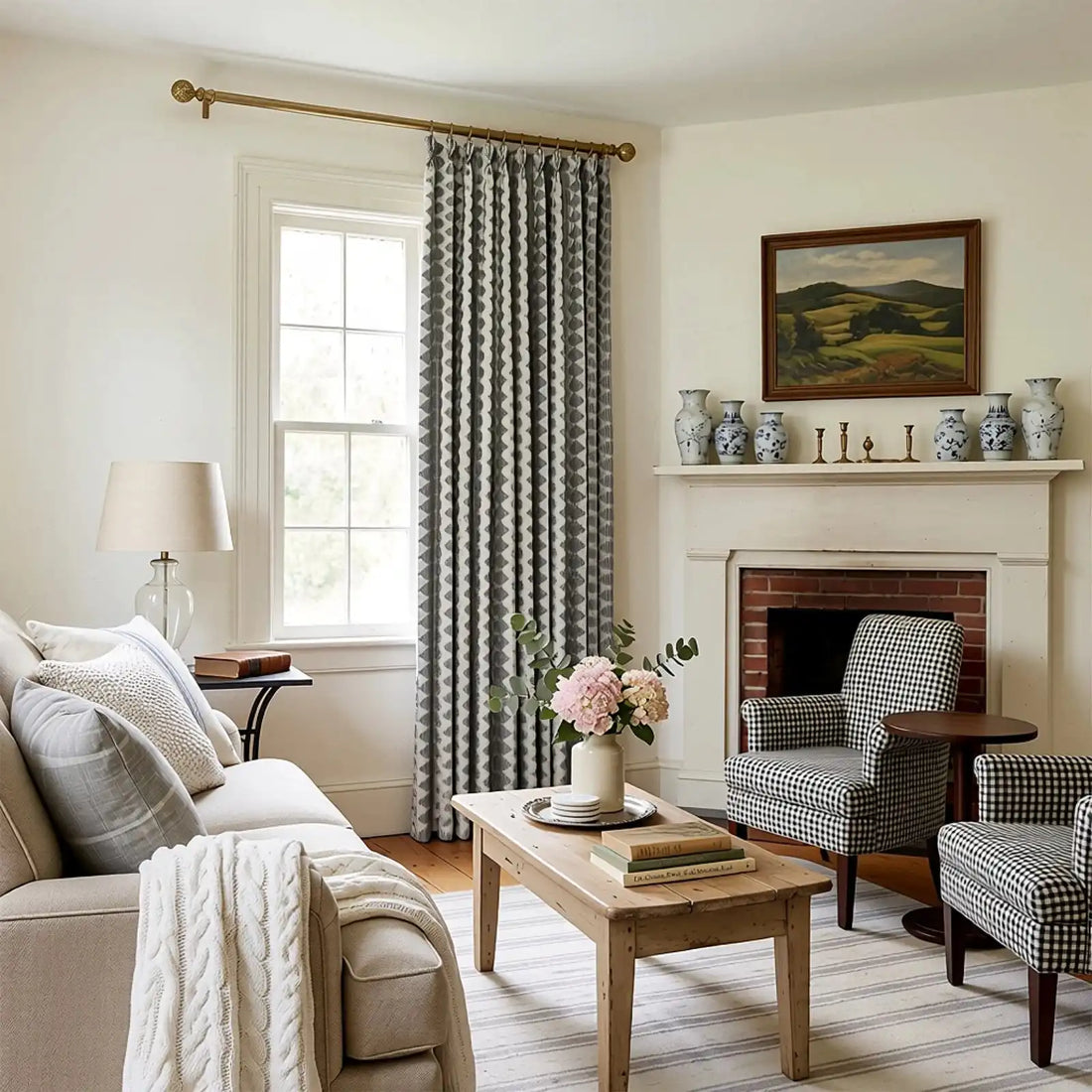 Dune Jacquard Wool-Linen Blend Curtains