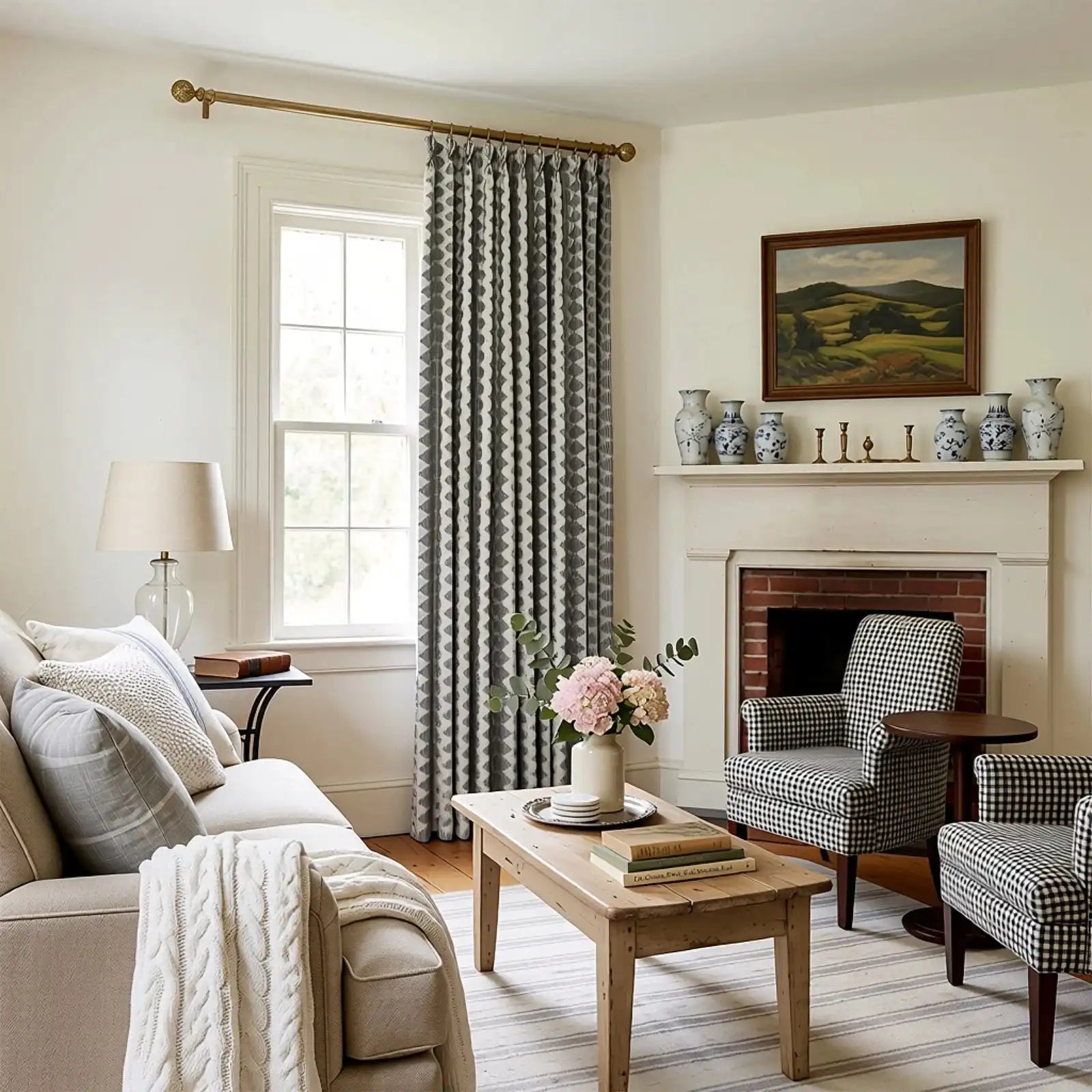 Dune Jacquard Wool-Linen Blend Curtains