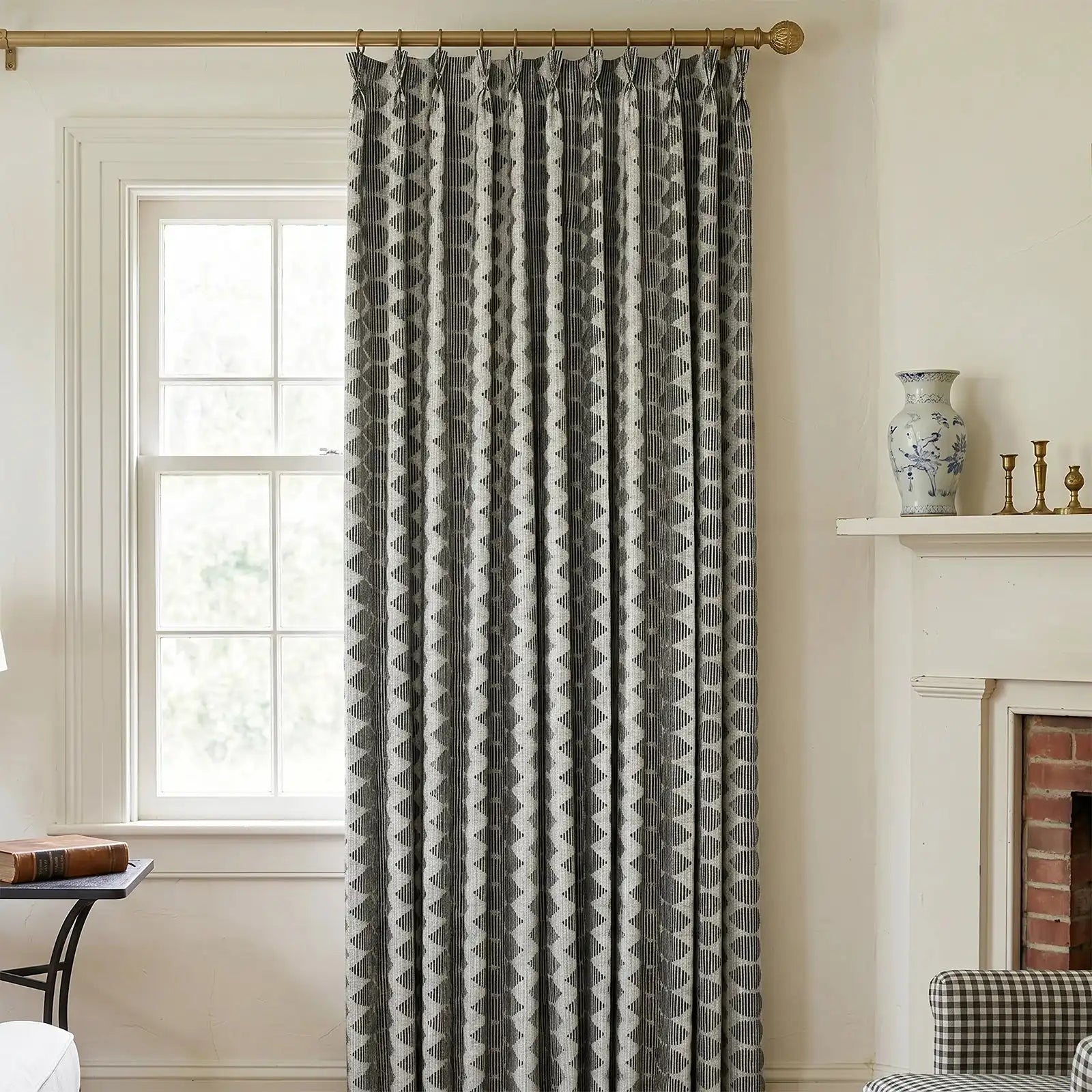 Dune Jacquard Wool-Linen Blend Curtains