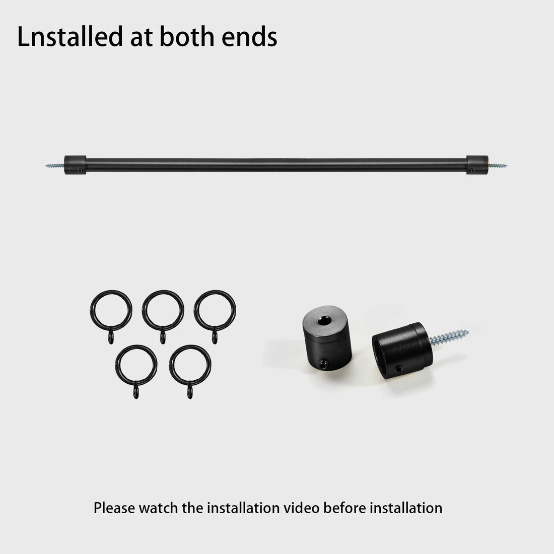 Dylan Cafe Curtain Rods with Rings