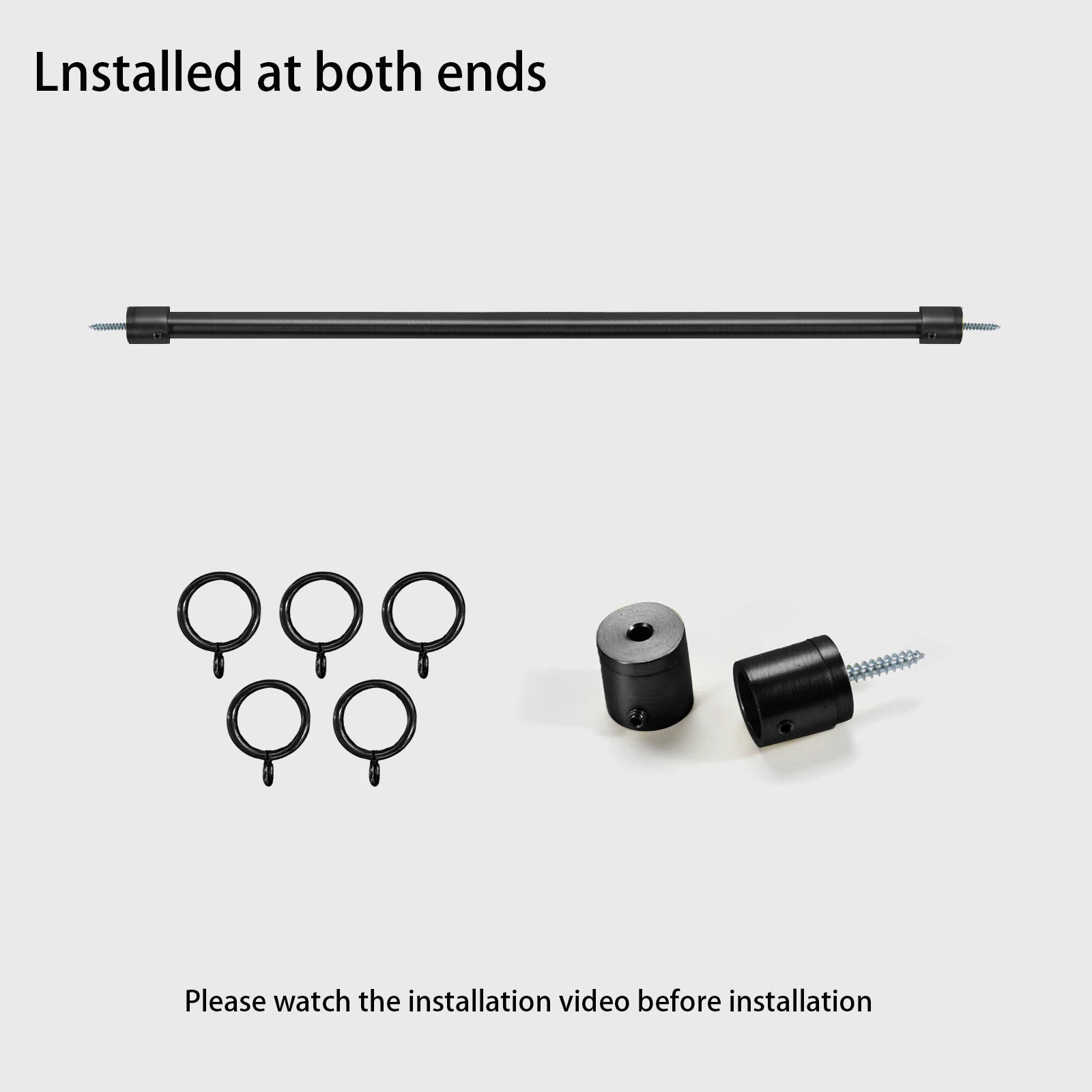 Dylan Cafe Curtain Rods with Rings