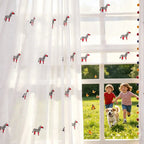 Bonnie Little Pony Embroidered Sheer Curtains