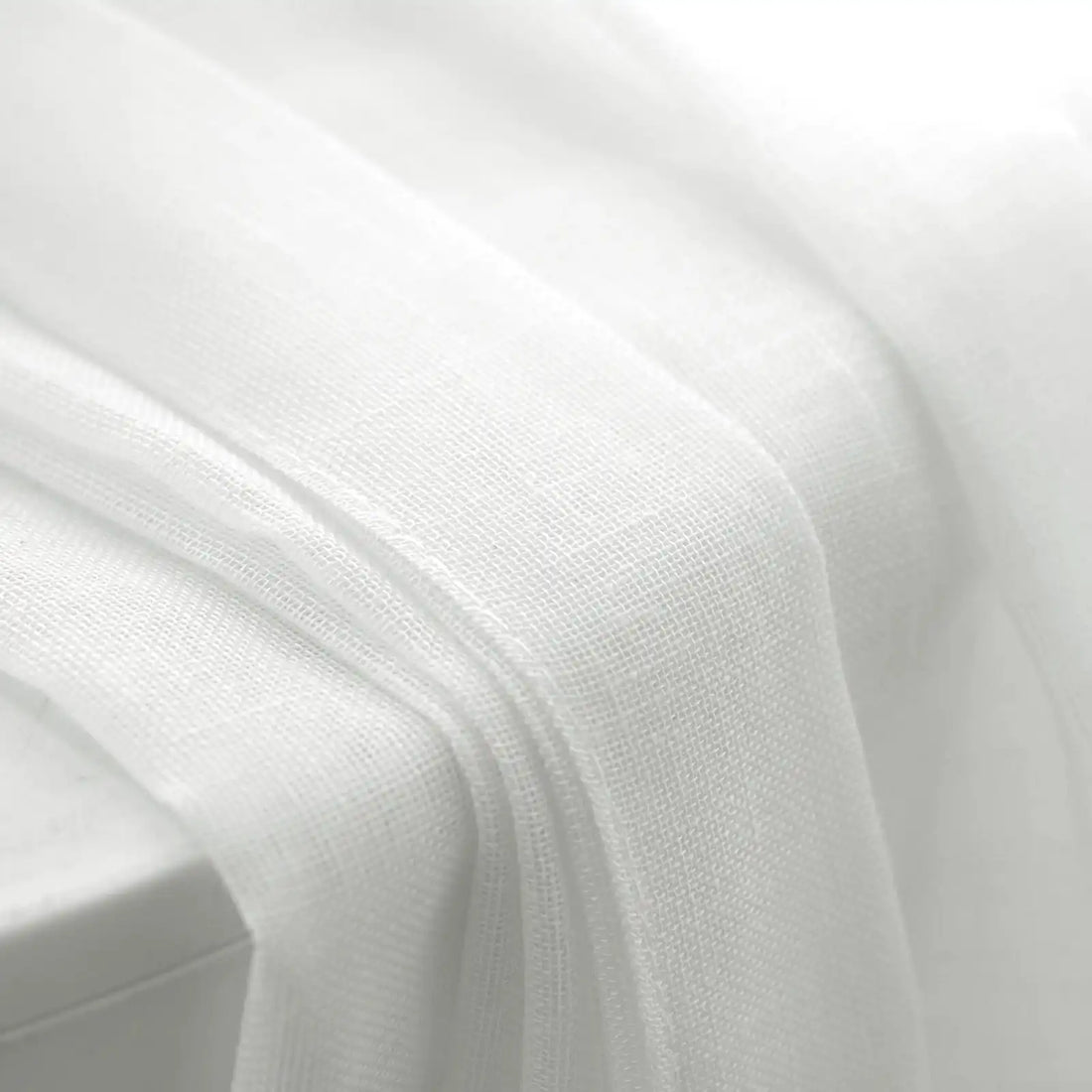 Fern Extra Long & Wide Cotton Semi Sheer Curtains (White Fabric Details)3