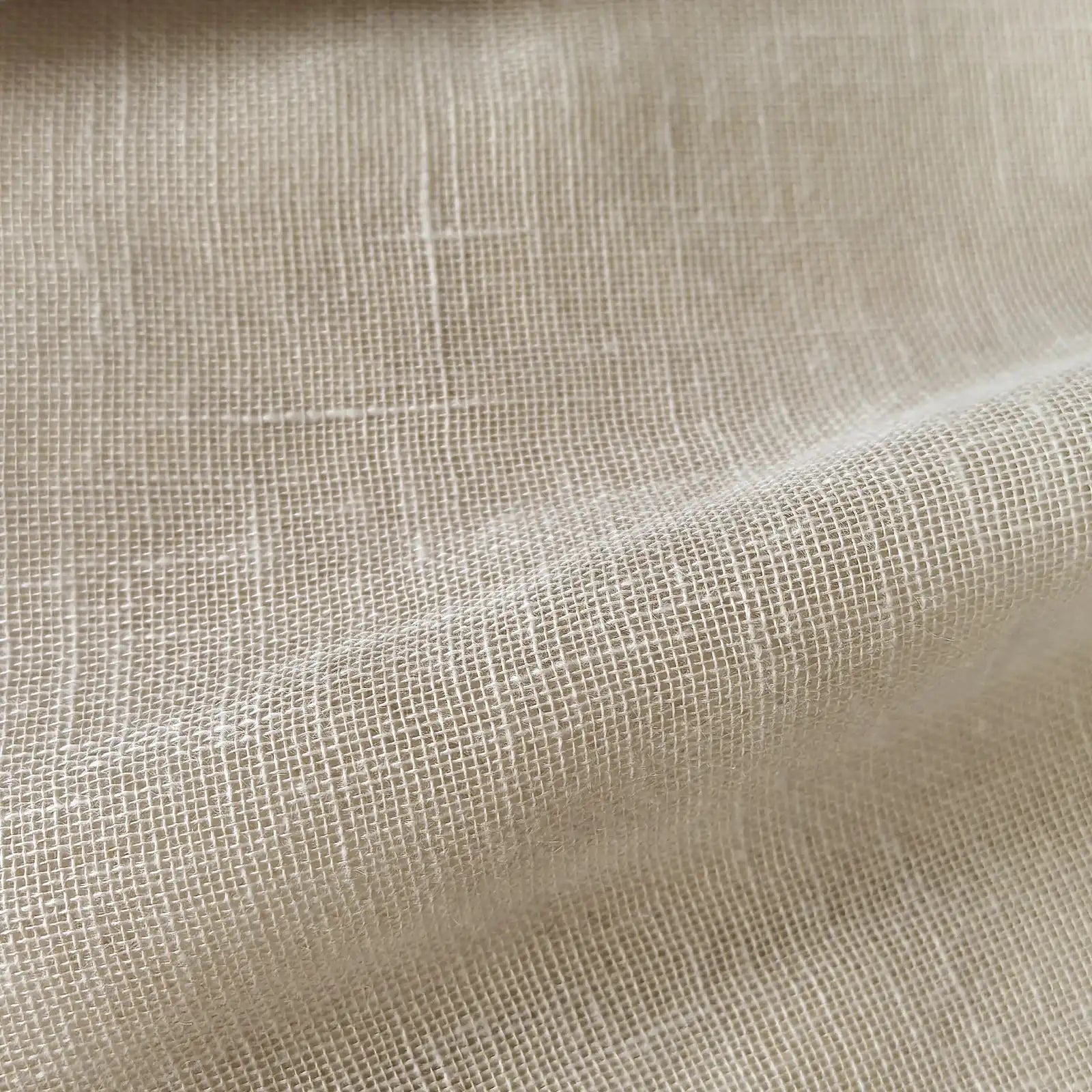 Fern Extra Long & Wide Cotton Semi Sheer Curtains Gray Fabric Display3