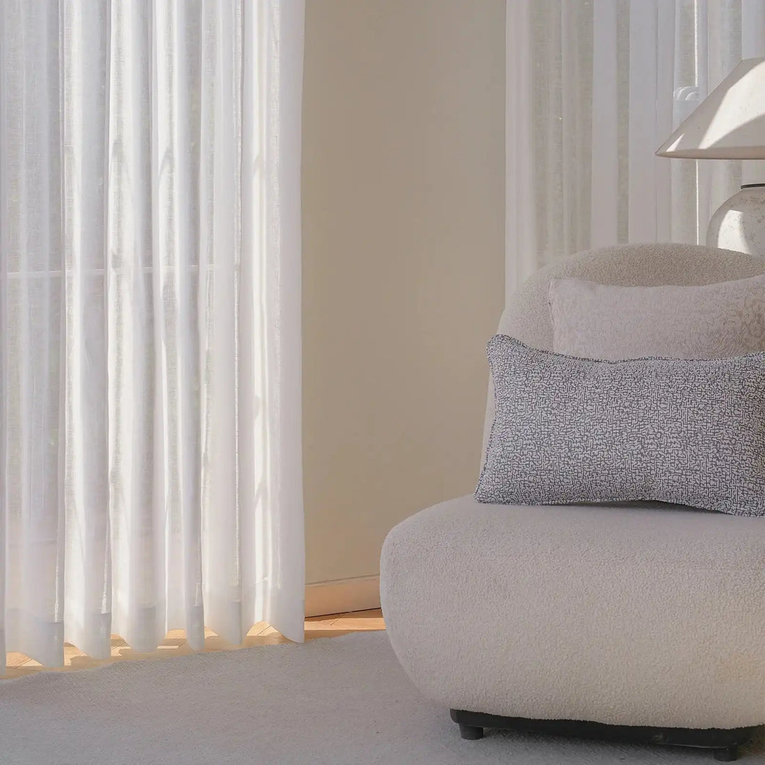 Fern Cotton Semi Sheer Curtains