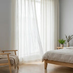 Fern Extra Long & Wide Cotton Semi Sheer Curtains sway naturally in the wind