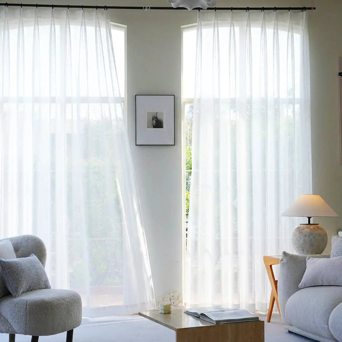 Fern Cotton Semi Sheer Curtains