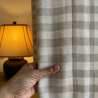Simon Plaid Linen Textured Curtains