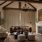 Gavin 100% Blackout Linen Look Curtains