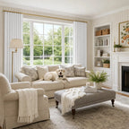 Gavin 100% Blackout Linen Look Curtains