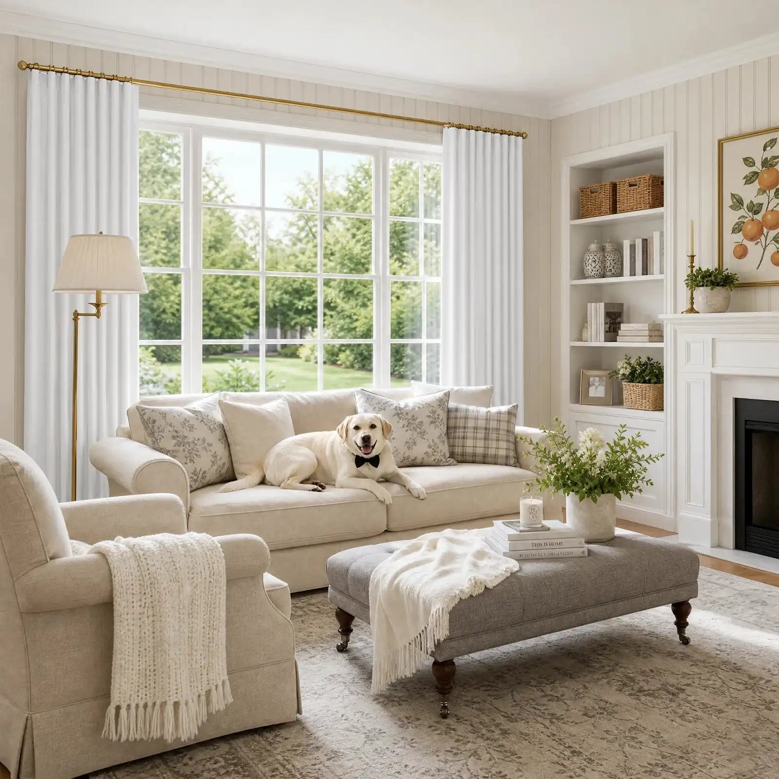 Gavin 100% Blackout Linen Look Curtains